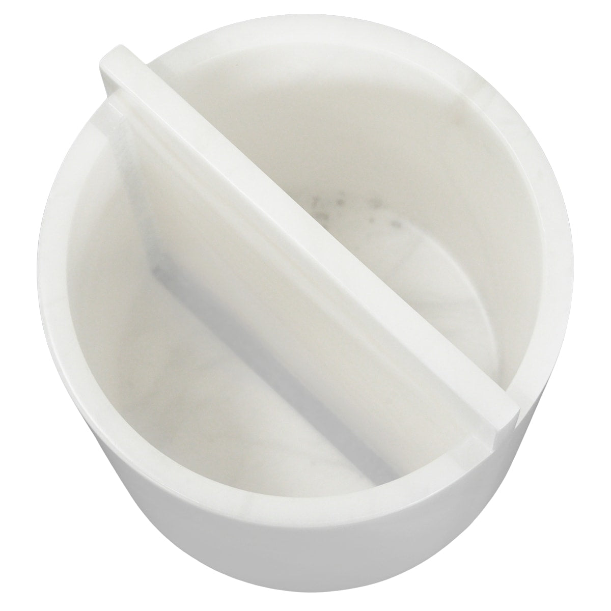 HERMES Round Pot Ariane Pen Holder Trinket HolderNatural Alabaster[EXCELLENT][Authentic]