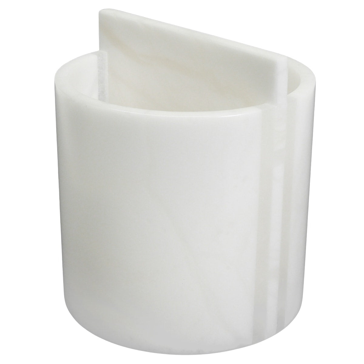 HERMES Round Pot Ariane Pen Holder Trinket HolderNatural Alabaster[EXCELLENT][Authentic]
