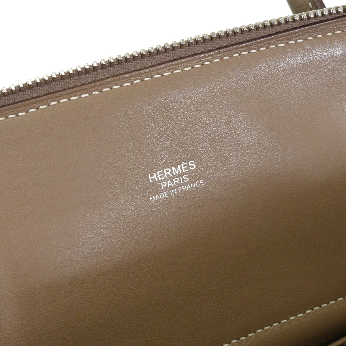 [Pre-loved] HERMES Shoulder bag Bolide31 Etoupe Taurillon Clemence Silver HW Stamp C[LIKE NEW][Authentic]