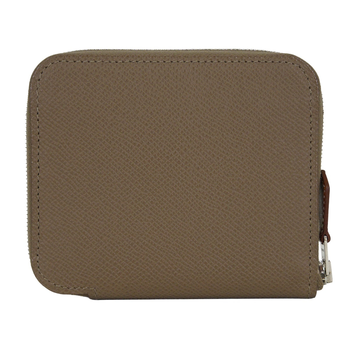 HERMES Bi-fold wallet Azap Silk'in Compact EN LIBERTE! Etoupe Veau Epsom/Silk100%/Veau Barenia Silver HW Stamp K[BRAND NEW][Authentic]