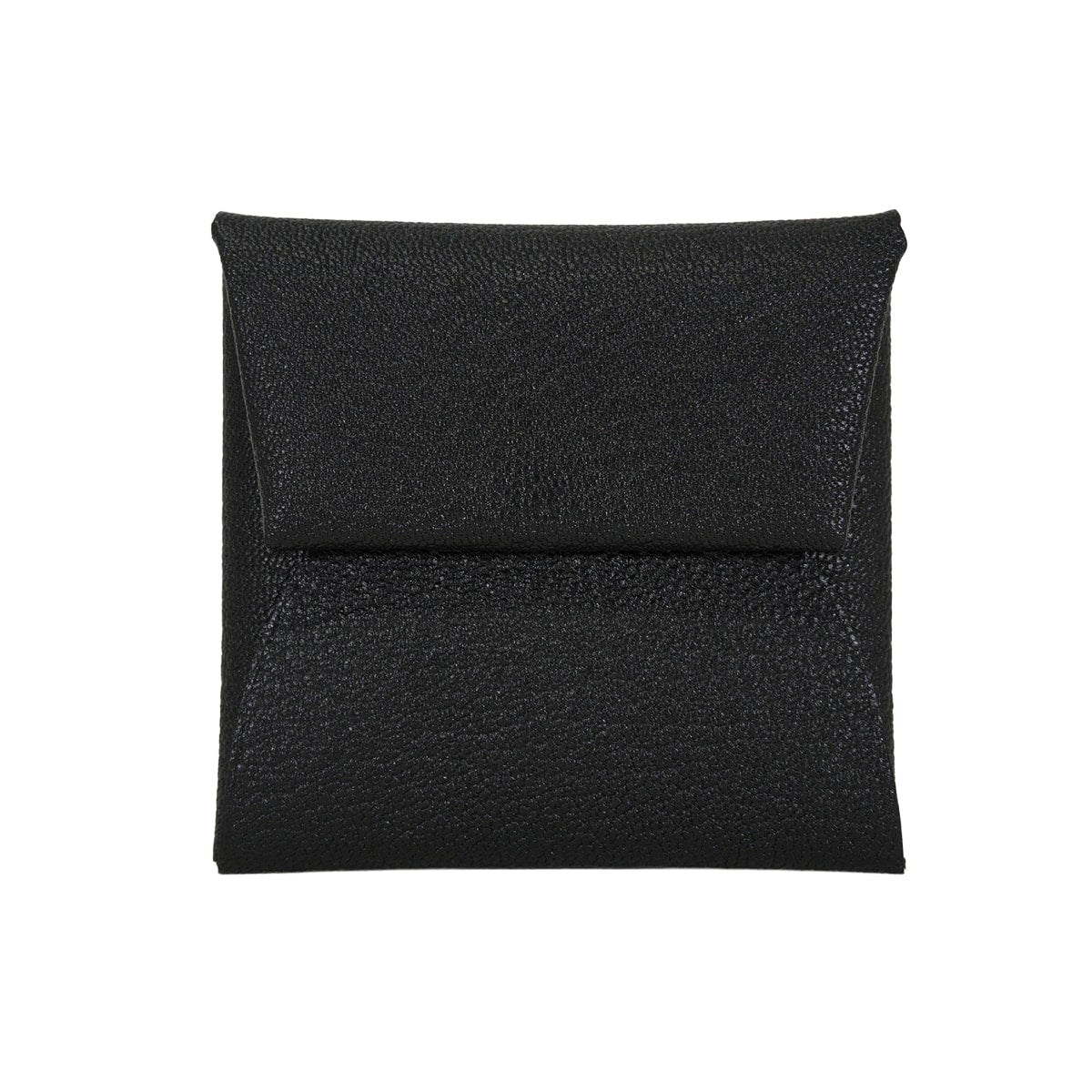 HERMES change purse Bastia Noir (Black) Chevre Mysore Silver HW Stamp G[BRAND NEW][Authentic]