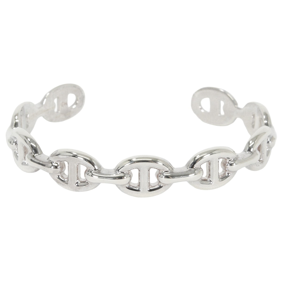HERMES bracelet Bangle Chaine D'ancre Enchainee MM #SH Silver Silver925 (SV925 Ag925)[EXCELLENT][Authentic]