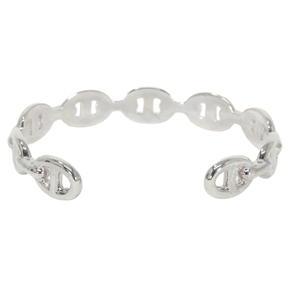 HERMES bracelet Bangle Chaine D'ancre Enchainee MM #SH Silver Silver925 (SV925 Ag925)[EXCELLENT][Authentic]