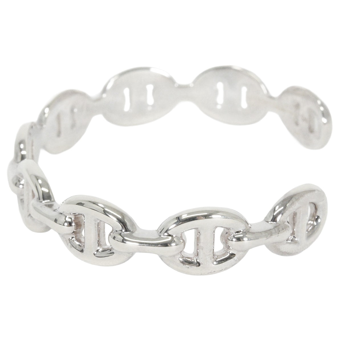 HERMES bracelet Bangle Chaine D'ancre Enchainee MM #SH Silver Silver925 (SV925 Ag925)[EXCELLENT][Authentic]
