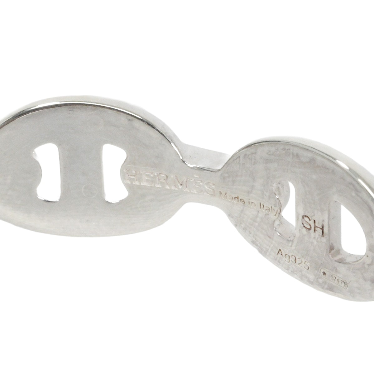 HERMES bracelet Bangle Chaine D'ancre Enchainee MM #SH Silver Silver925 (SV925 Ag925)[EXCELLENT][Authentic]