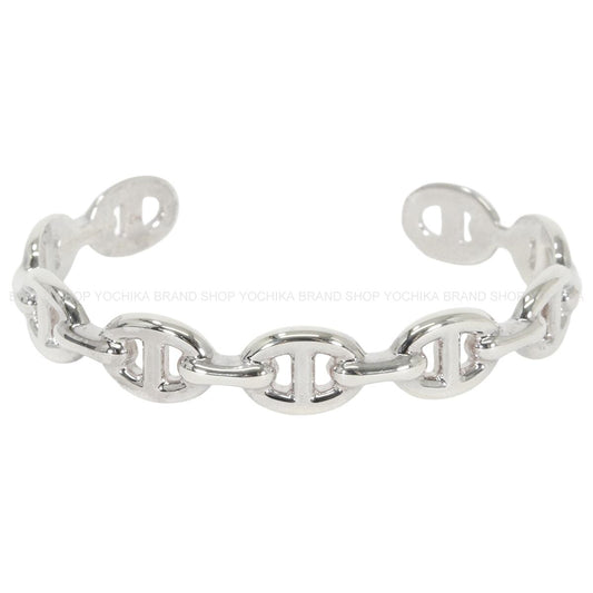 HERMES bracelet Bangle Chaine D'ancre Enchainee MM #SH Silver Silver925 (SV925 Ag925)[EXCELLENT][Authentic]