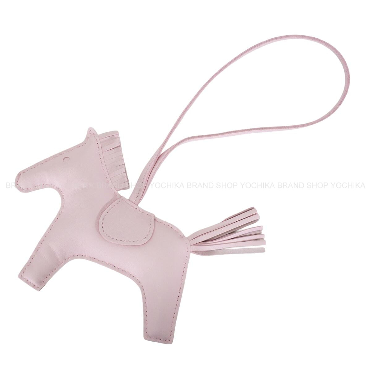 HERMES bag charm Rodeo MM Rose Darling Agneau Milo Stamp W[EXCELLENT][Authentic]