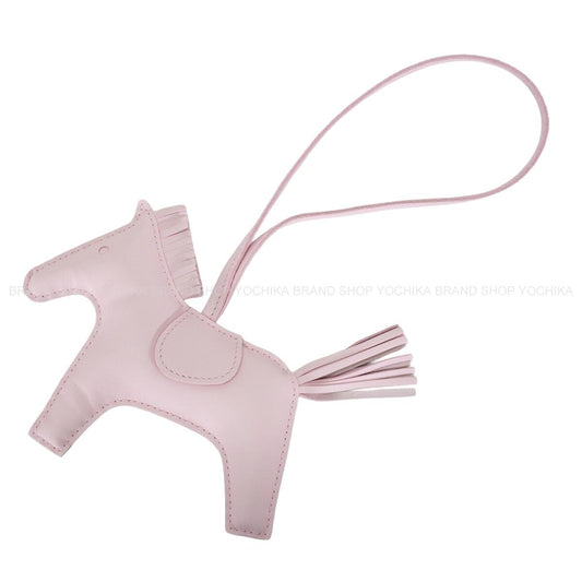 HERMES bag charm Rodeo MM Rose Darling Agneau Milo Stamp W[EXCELLENT][Authentic]