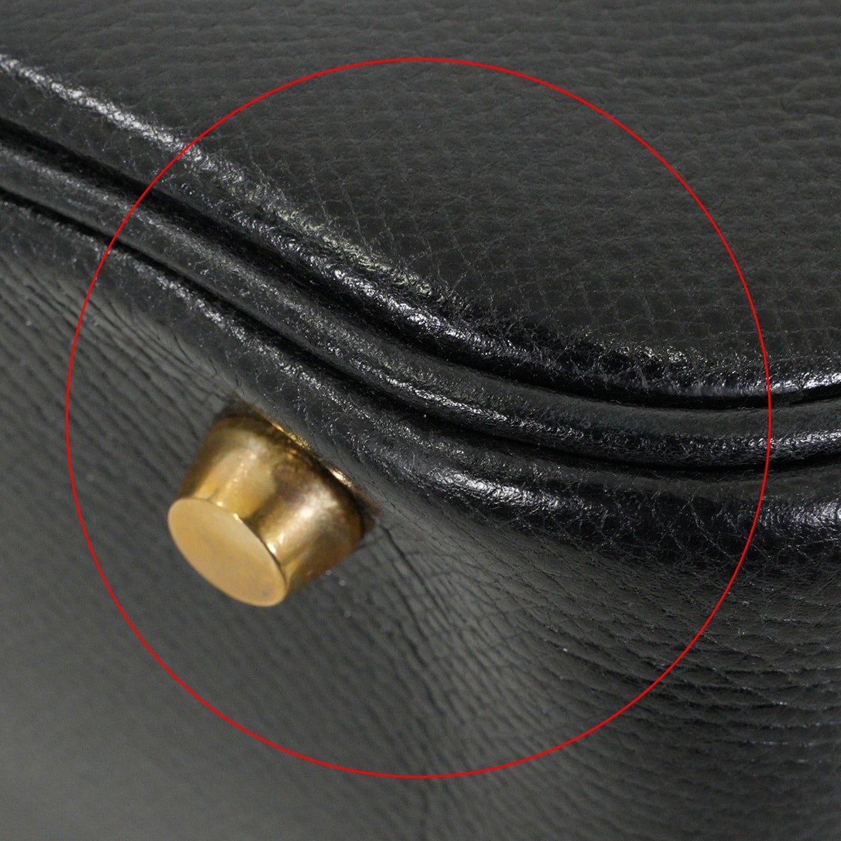 [Pre-loved] HERMES Handbag Plume 28 Noir (Black) Courchevel Gold HW Stamp □G[USED SA][Authentic]