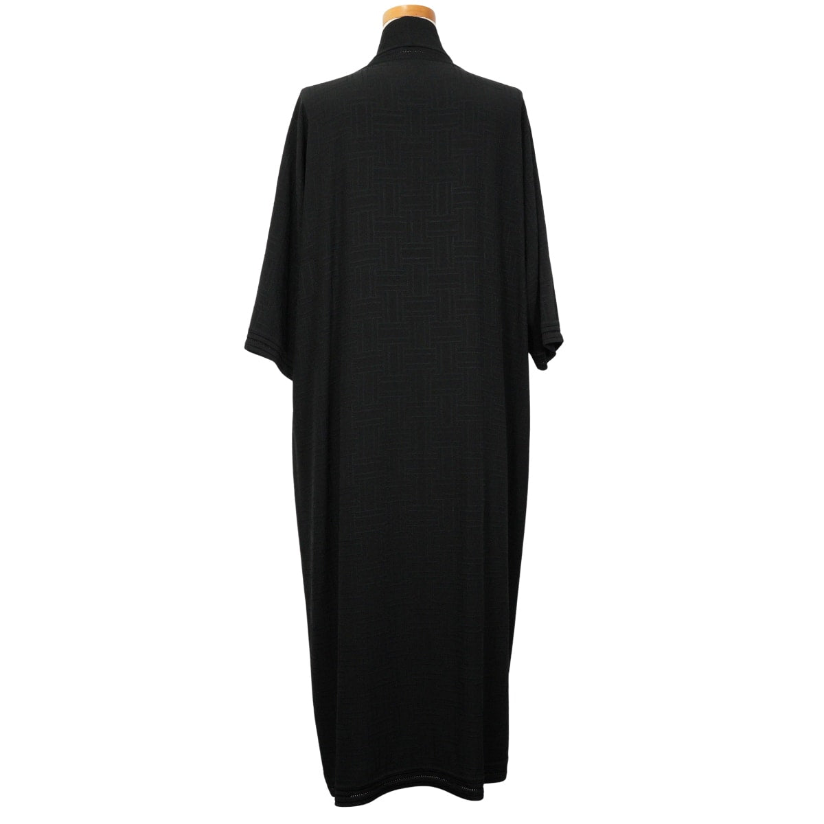 [Pre-loved] HERMES Cardigan Long Short Sleeve Mosaic Noir (Black) Silk #34[LIKE NEW][Authentic]
