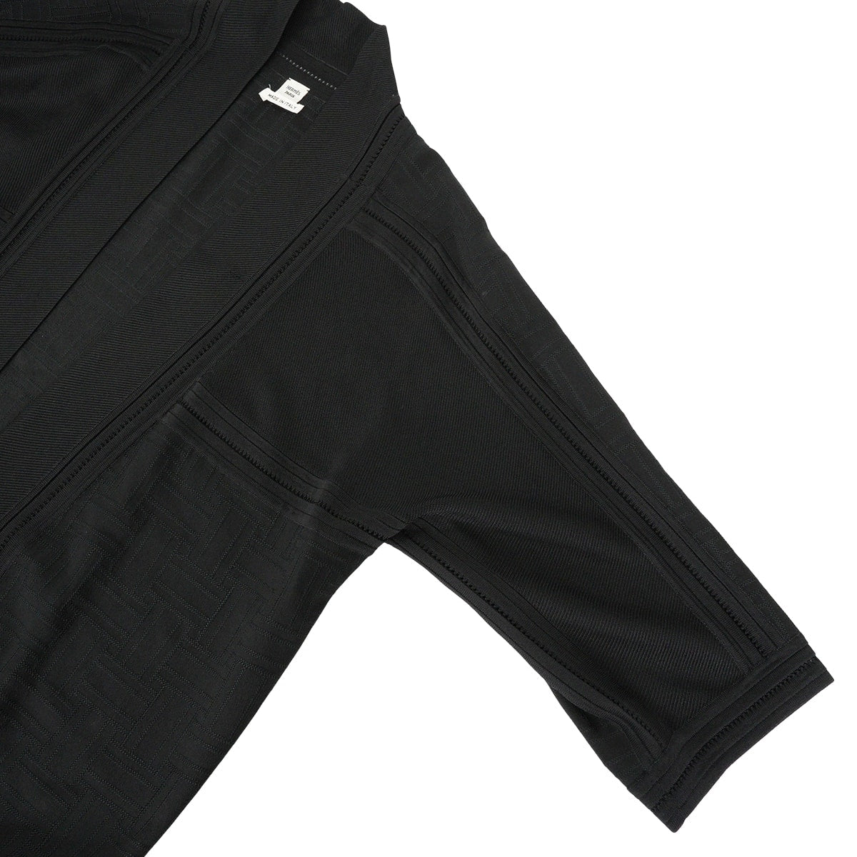 [Pre-loved] HERMES Cardigan Long Short Sleeve Mosaic Noir (Black) Silk #34[LIKE NEW][Authentic]