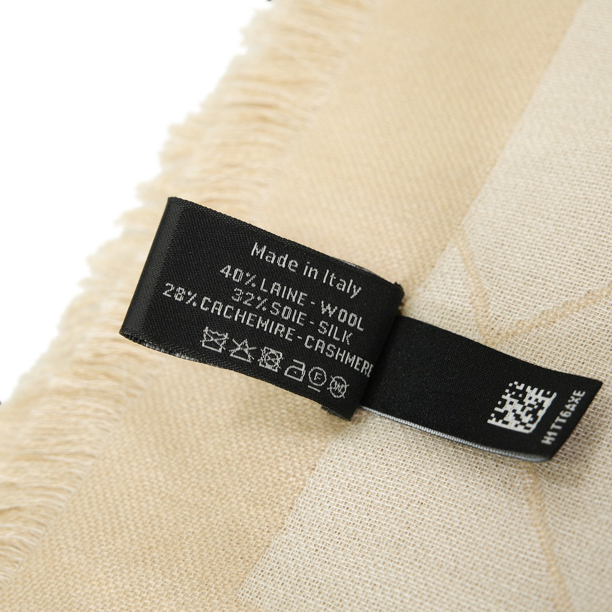 2025SS CHANEL Stall Large COCO MARK Matelasse Fringe Beige Wool/Silk/Cashmere[EXCELLENT][Authentic]