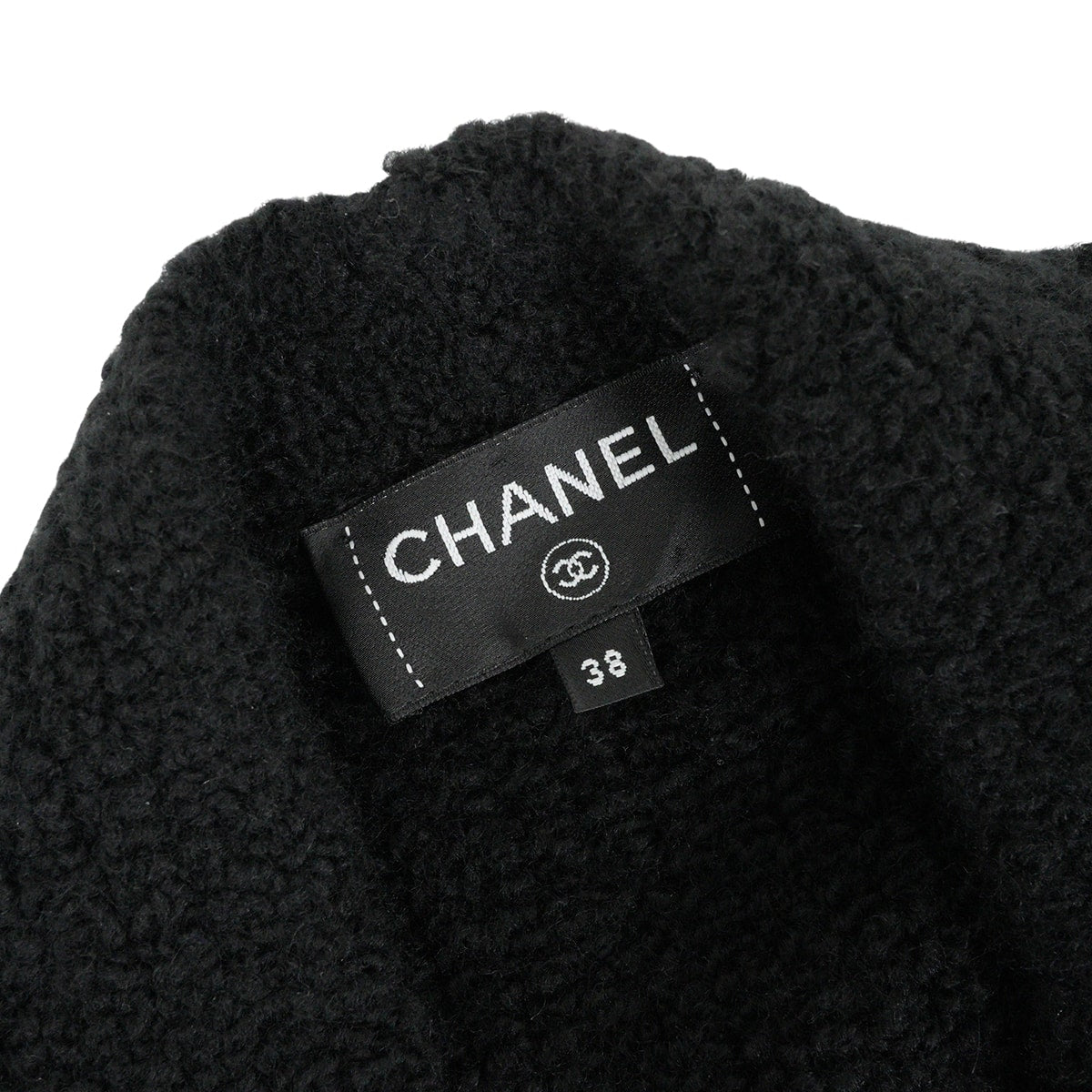 2024AW CHANEL Cardigan Lion Button Look 15 Ruffle Sleeve Noir (Black) Cashmere/Wool/Silk #38 P78396K[EXCELLENT][Authentic]