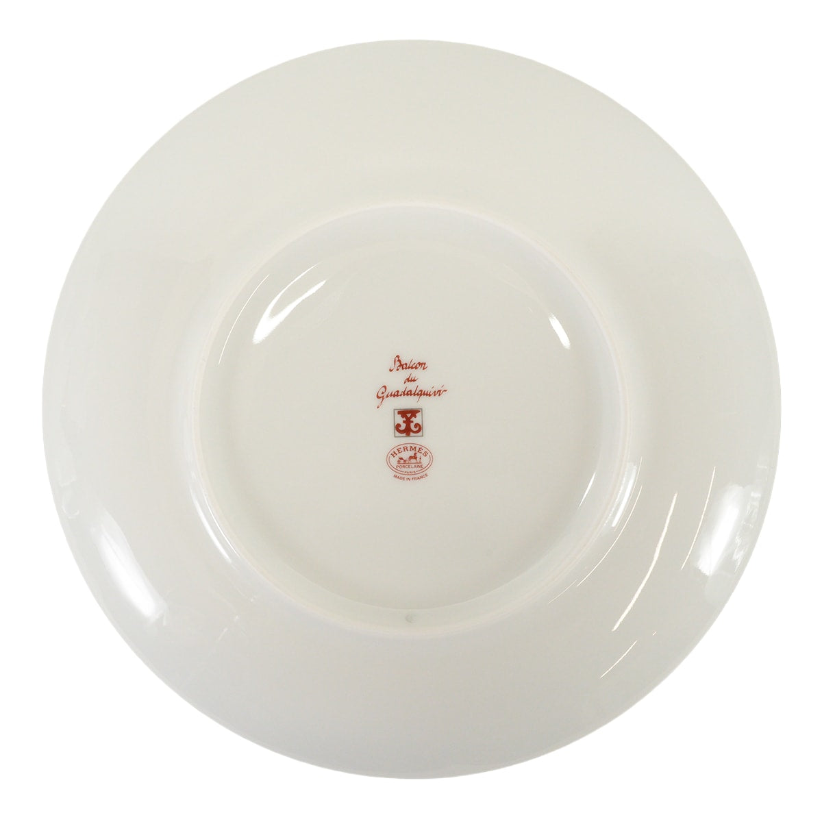 HERMES Plate Guadalquivir Dessert PlateRouge/Blanc (White) Porcelain P011007P[ALMOST NEW][Authentic]