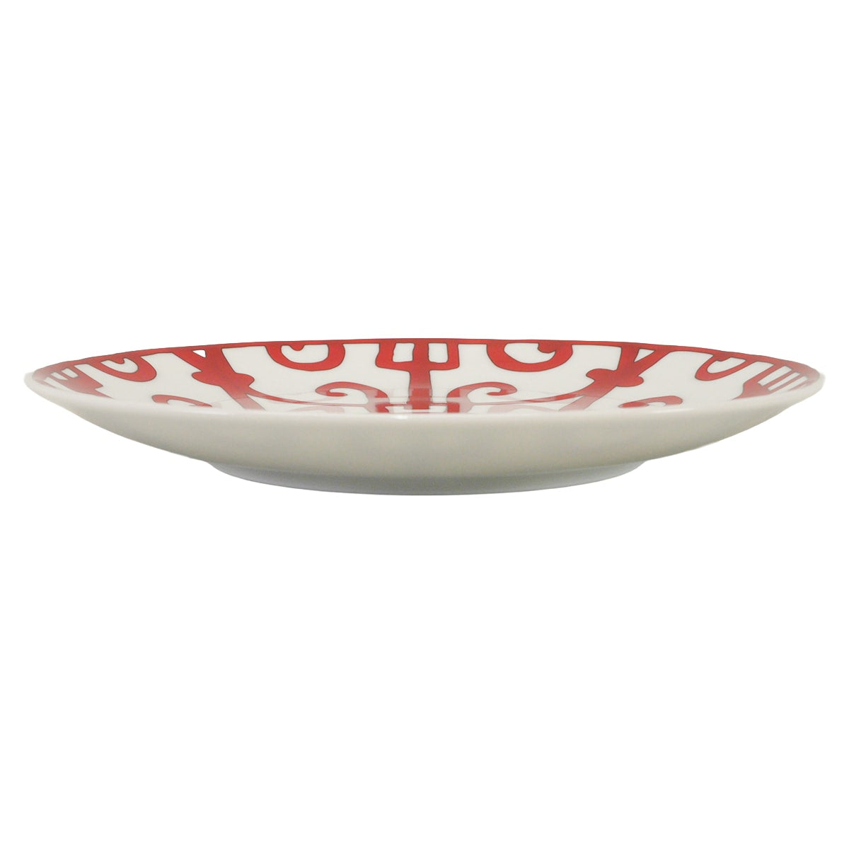 HERMES Plate Bread and Butter Plate No.4 GuadalquivirRouge/Blanc (White) Porcelain P011312P[ALMOST NEW][Authentic]