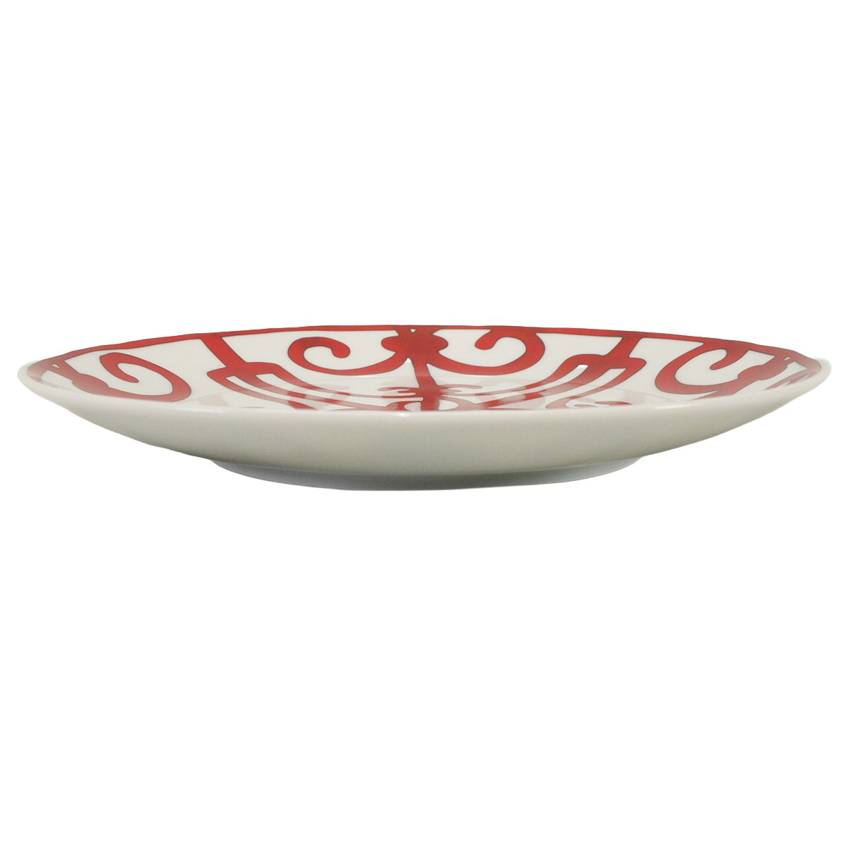 HERMES Plate Bread and Butter Plate No.6 GuadalquivirRouge/Blanc (White) Porcelain P011512P[ALMOST NEW][Authentic]