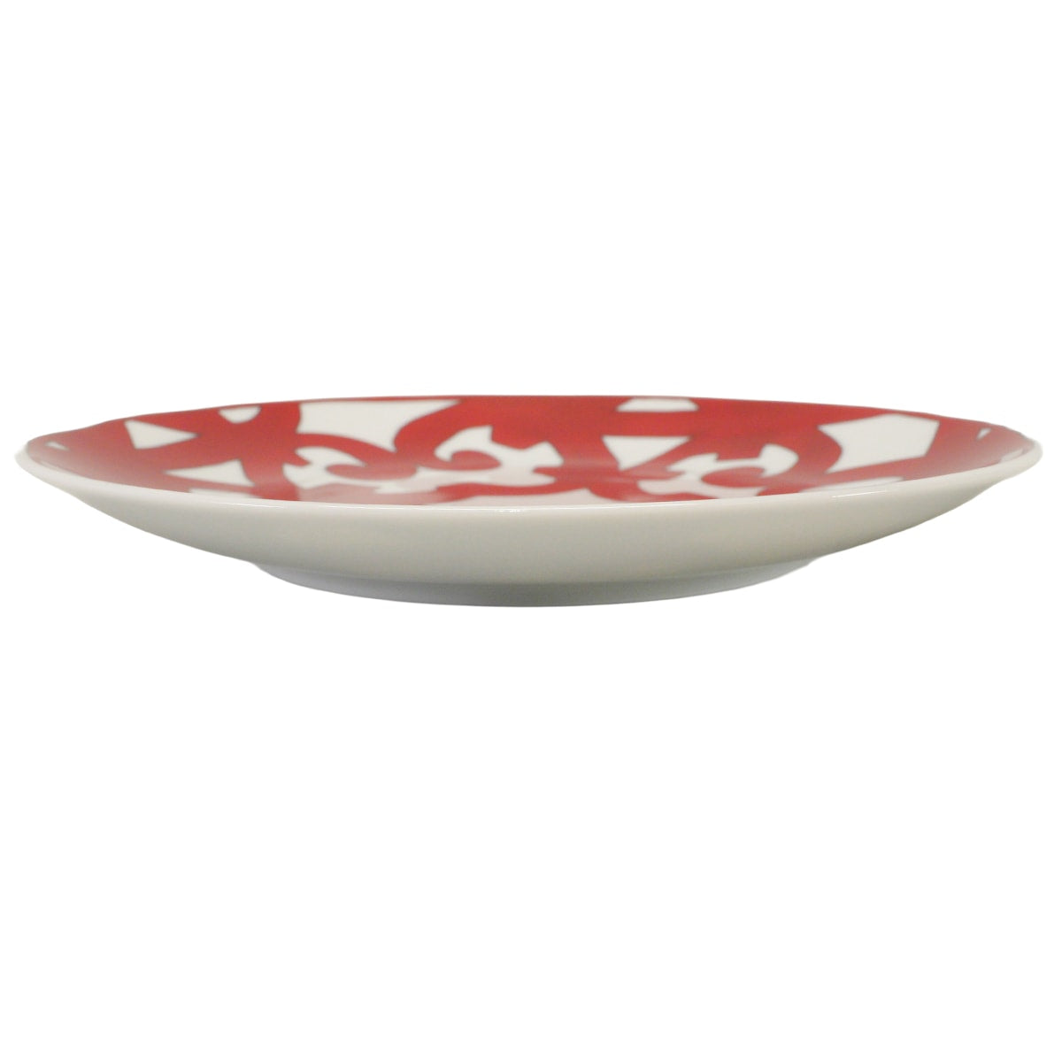 HERMES Plate Bread and Butter Plate No.3 GuadalquivirRouge/Blanc (White) Porcelain P011212P[ALMOST NEW][Authentic]