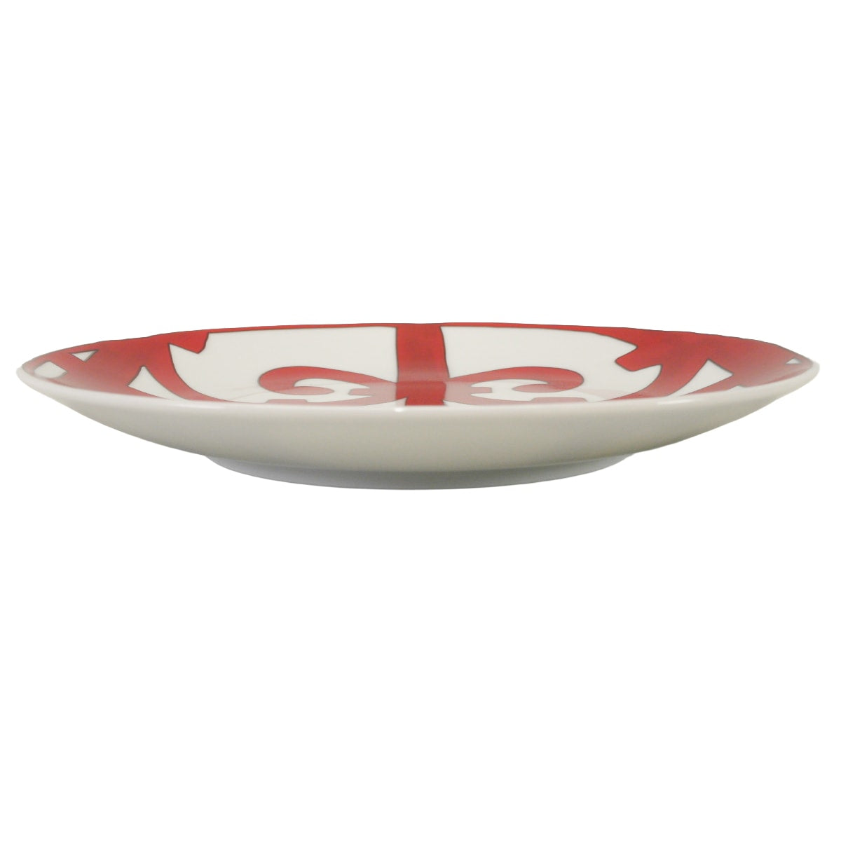 HERMES Plate Bread and Butter Plate No.1 GuadalquivirRouge/Blanc (White) Porcelain P011012P[ALMOST NEW][Authentic]