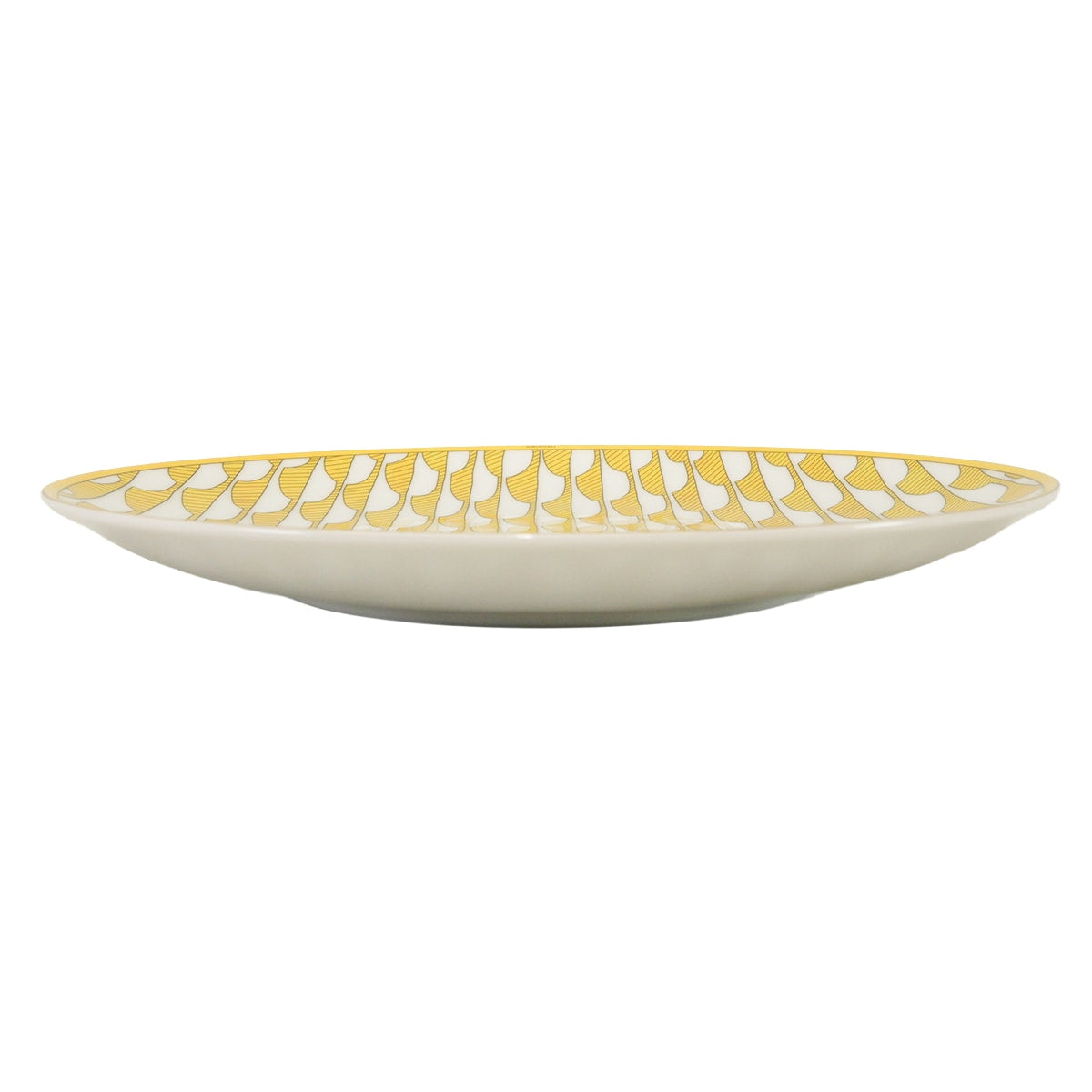HERMES Plate Dessert Plate No.1 Soleil d'HermesJaune/Blanc (White) Porcelain P046007P[ALMOST NEW][Authentic]