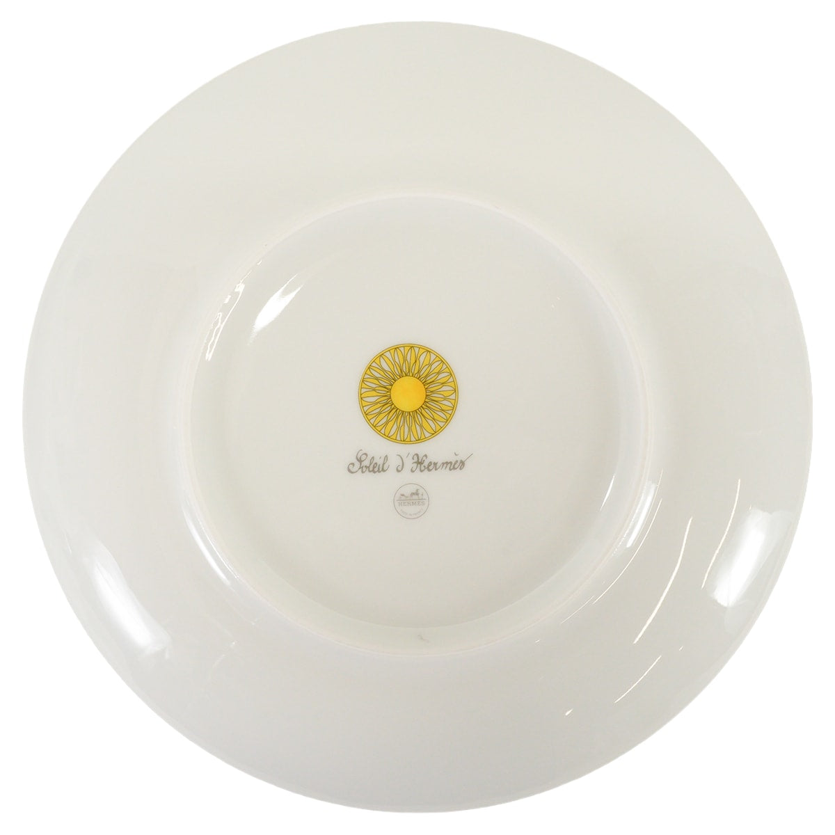 HERMES Plate Dessert Plate No.1 Soleil d'HermesJaune/Blanc (White) Porcelain P046007P[ALMOST NEW][Authentic]