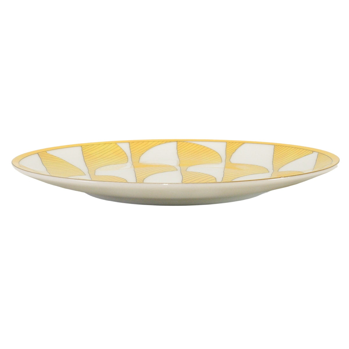 HERMES Plate Bread and Butter Plate Soleil d'HermesJaune/Blanc (White) Porcelain P046012P[ALMOST NEW][Authentic]