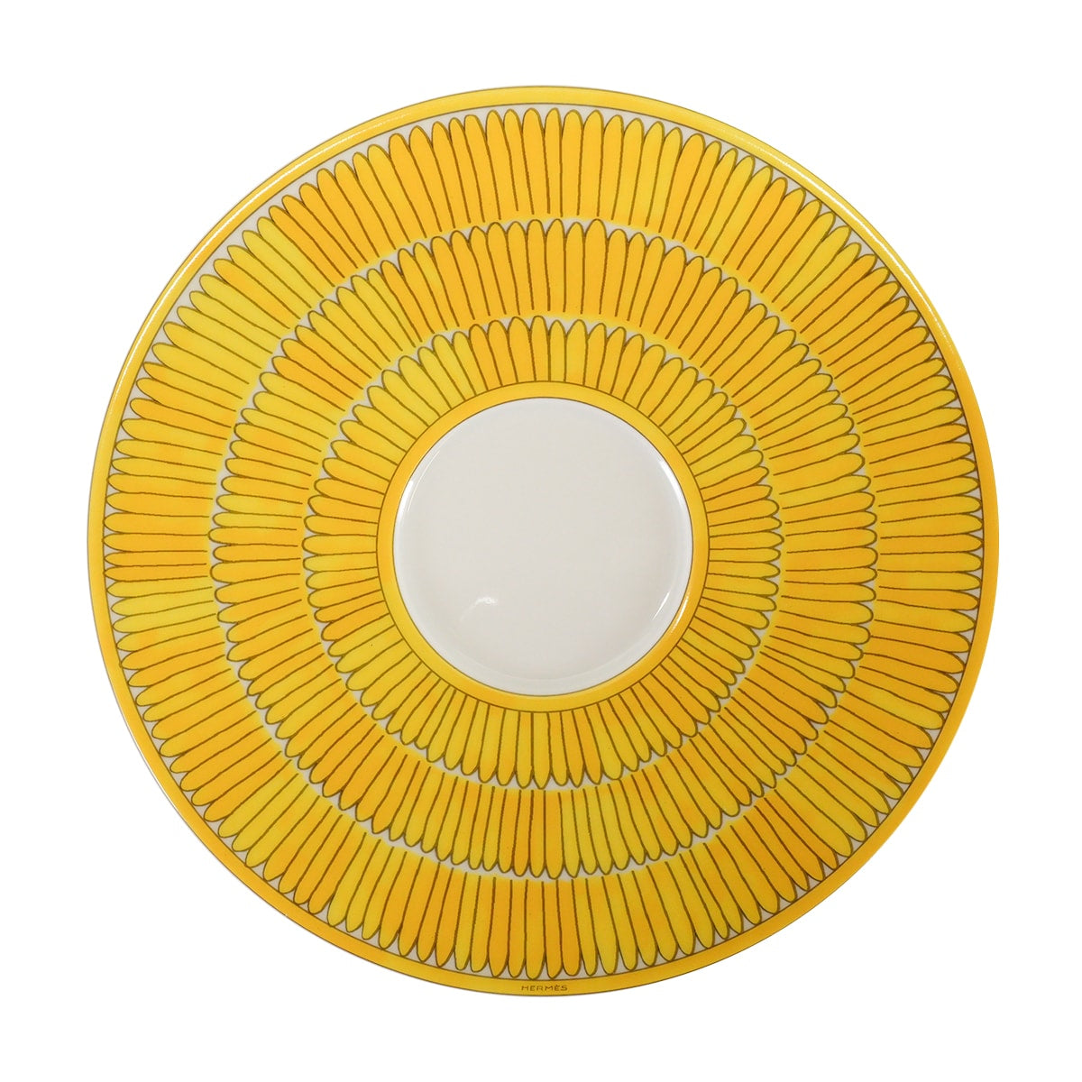 HERMES mug cup Morning Cup and Saucer Soleil d'Hermes 350mlJaune/Blanc (White) Porcelain P046015P[EXCELLENT][Authentic]