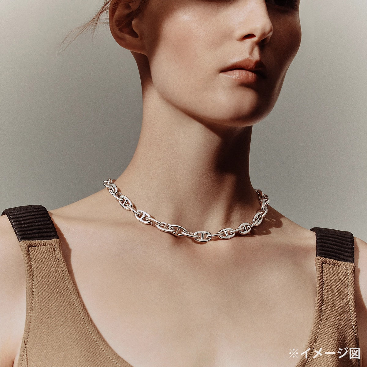 HERMES necklace Chaine D'ancre GM 29links Silver Silver925 (SV925 Ag925)[EXCELLENT][Authentic]