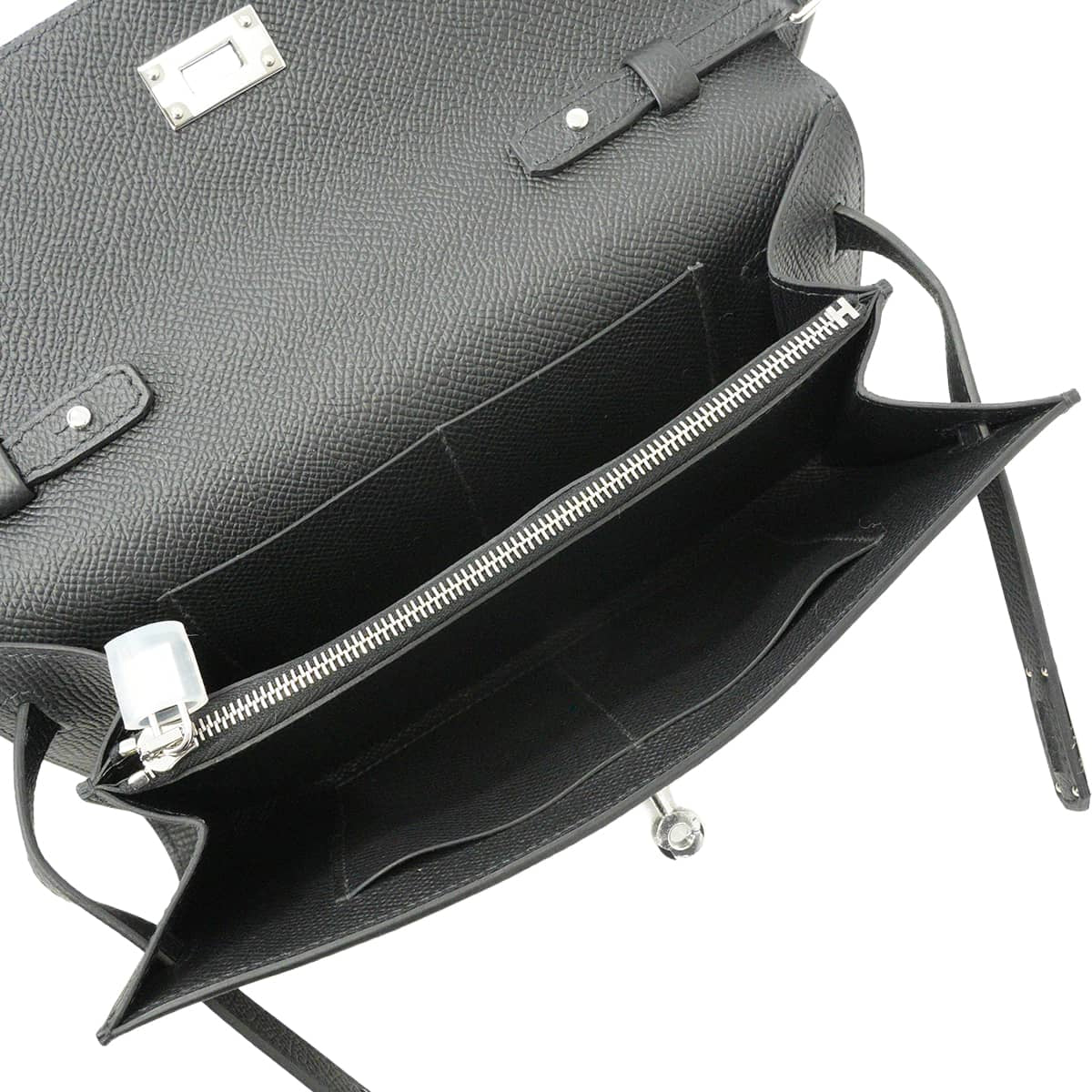 HERMES long wallet Kelly Wallet Long To Go Noir (Black) Veau Epsom Silver HW Stamp G[BRAND NEW][Authentic]