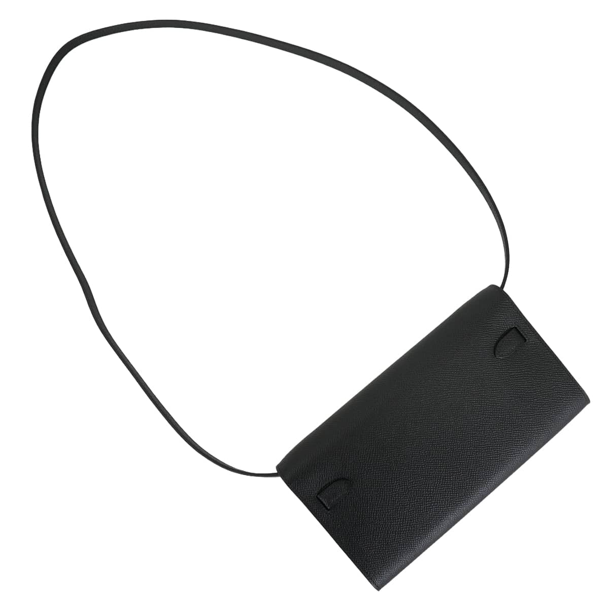 HERMES long wallet Kelly Wallet Long To Go Noir (Black) Veau Epsom Silver HW Stamp G[BRAND NEW][Authentic]