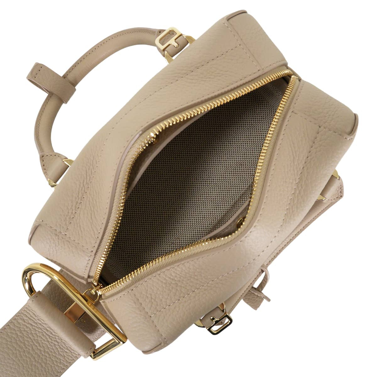 [Pre-loved] Delvaux Handbag Cool Box Mini AirlessSirocco Taurillon Soft Gold HW AA0670BAH021YDO[LIKE NEW][Authentic]