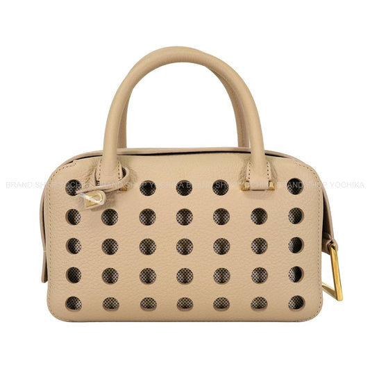 [Pre-loved] Delvaux Handbag Cool Box Mini AirlessSirocco Taurillon Soft Gold HW AA0670BAH021YDO[LIKE NEW][Authentic]