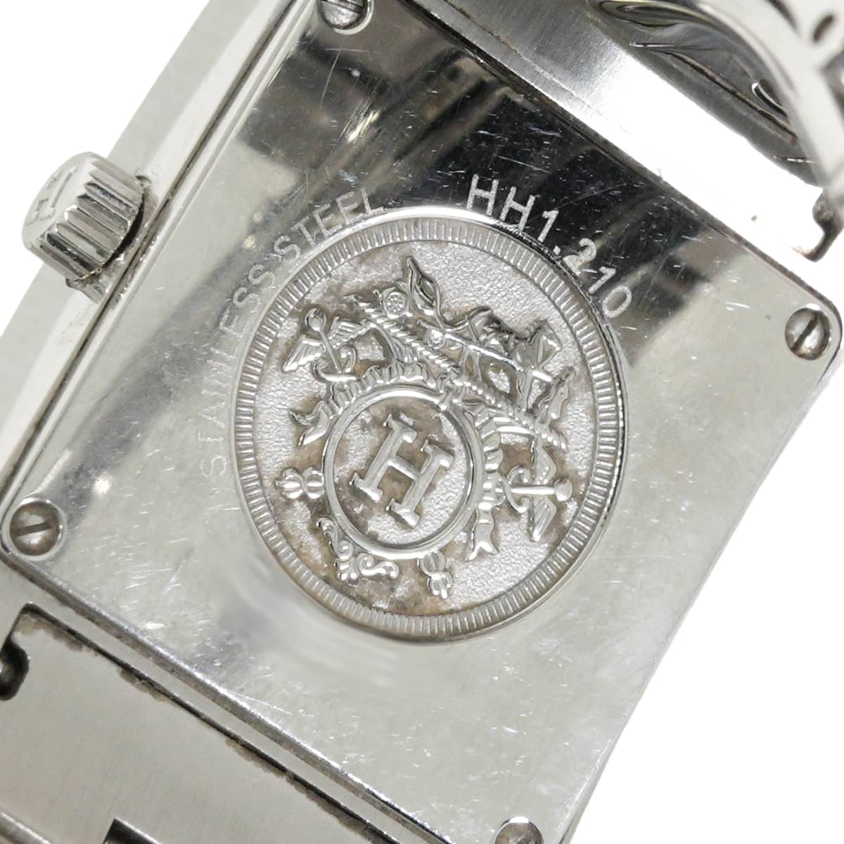 [Pre-loved] HERMES Watches Heure H HH1.210 Quartz 11P Silver Stainless steel/Mother of Pearl/Diamond W053014WW00[USED A][Authentic]