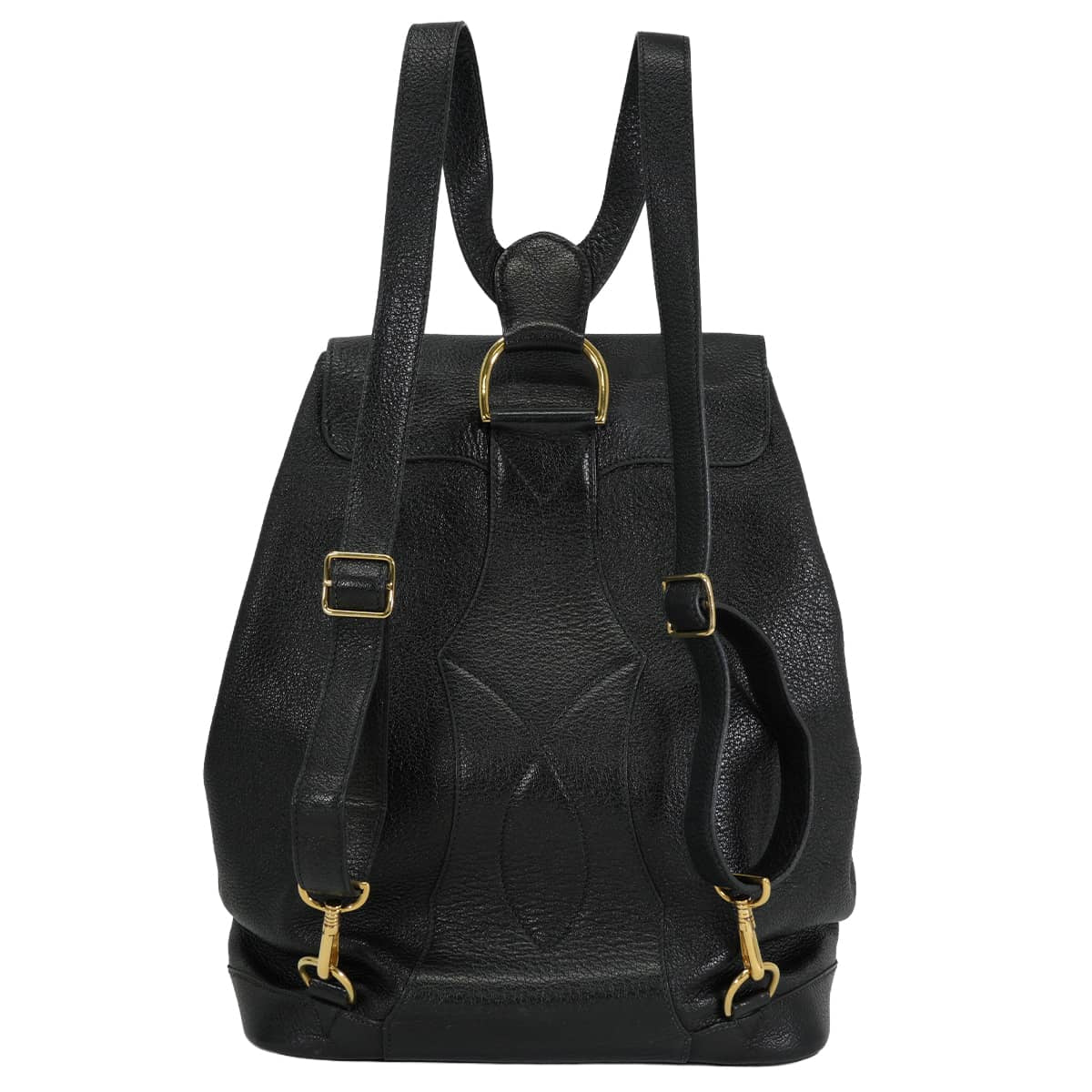 [Pre-loved] HERMES Backpack/daypack/Ruck sack Isabel Vintage Backpack Noir (Black) Chevre Coromandel Gold HW Stamp 〇X[USED SA][Authentic]