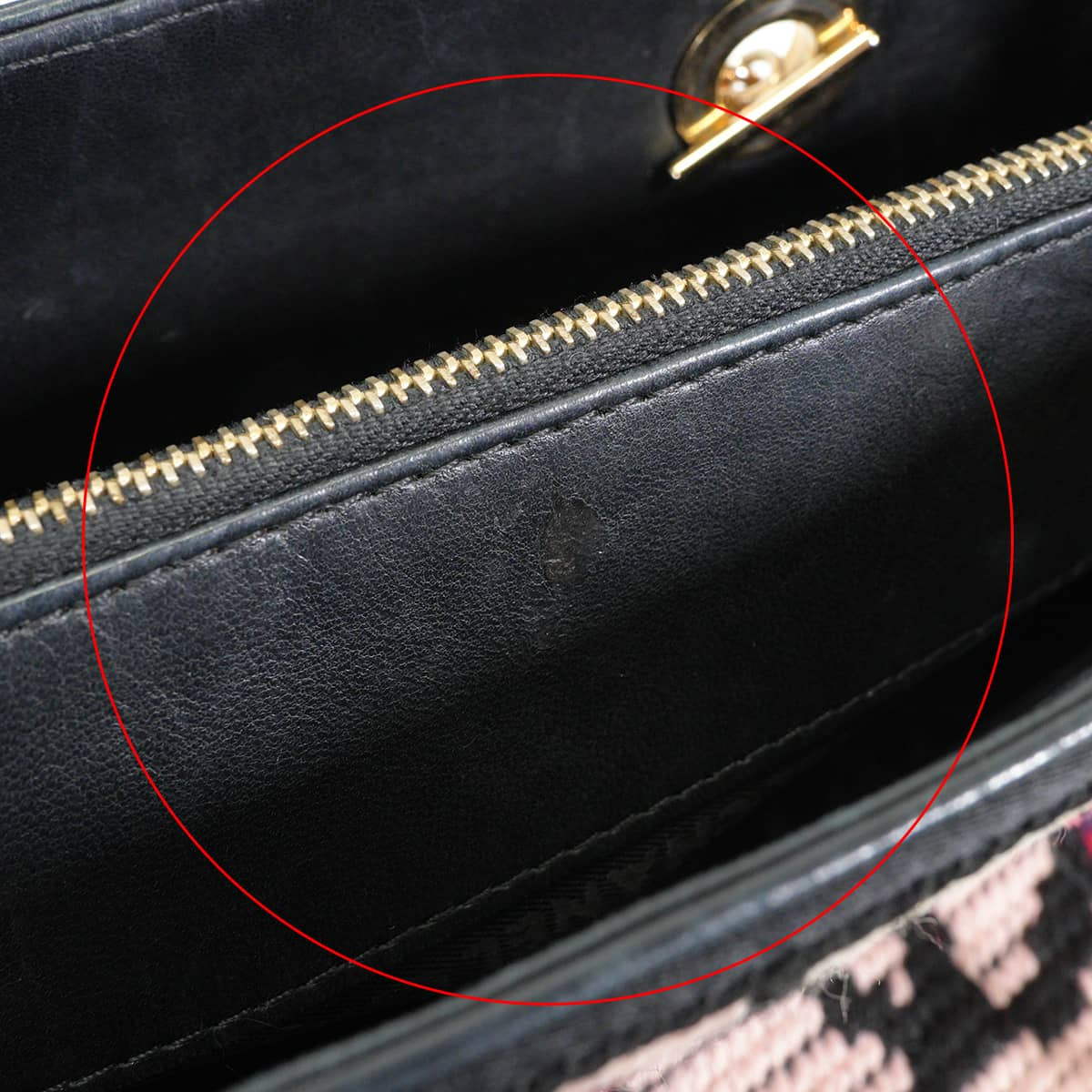 [Pre-loved] CHANEL Shoulder bag Icon No5 Fabric Multicolor Wool Champagne Gold HW[USED A][Authentic]