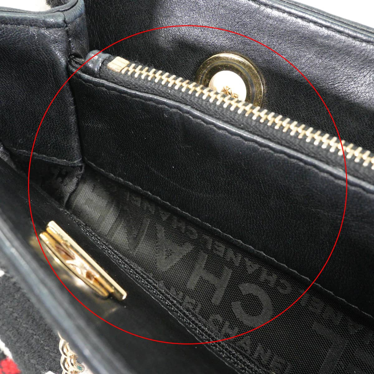 [Pre-loved] CHANEL Shoulder bag Icon No5 Fabric Multicolor Wool Champagne Gold HW[USED A][Authentic]