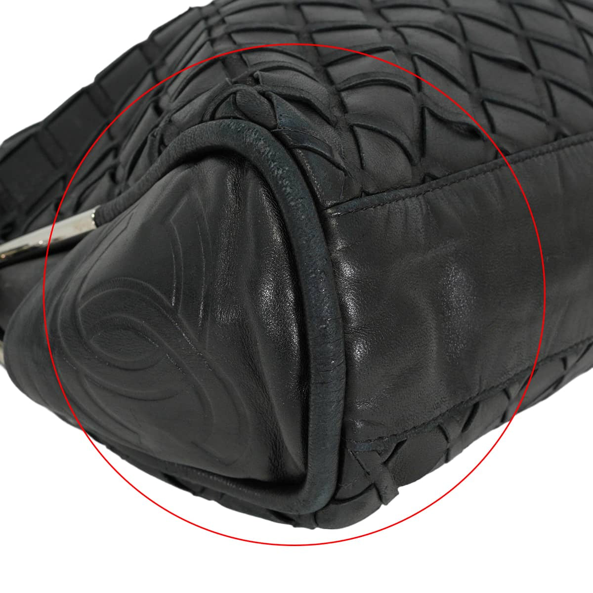 [Pre-loved] CHANEL Shoulder bag Matelasse Side Coco Mark Noir (Black) Lambskin Silver HW A34487[USED AB][Authentic]