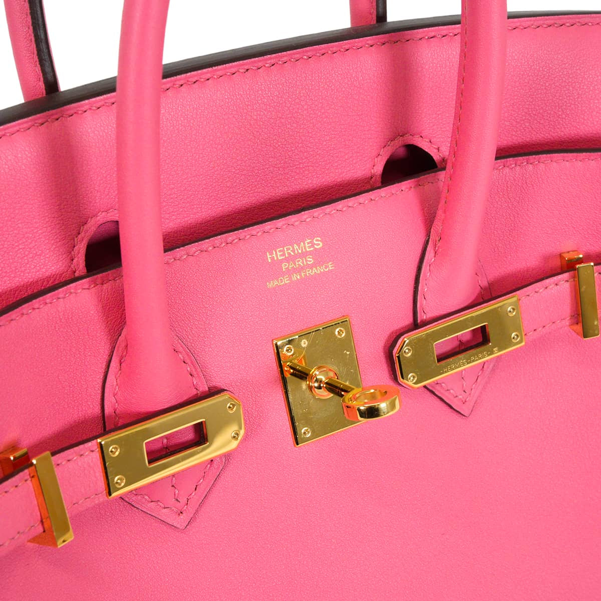 [Pre-loved] HERMES Handbag Birkin25 Rose Azalee Veau Swift Gold HW Stamp A[LIKE NEW][Authentic]