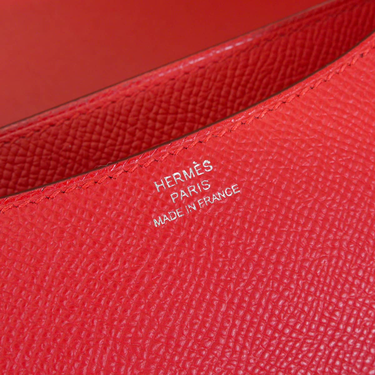 HERMES Shoulder bag Constance 3 18 Miroir Rouge Radieux Veau Epsom/Lacquer Silver HW Stamp G[EXCELLENT][Authentic]