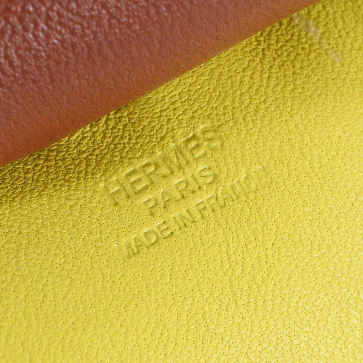 HERMES bag charm Rodeo GM Lime/Menthe (Mint)/Fauve Agneau Milo[EXCELLENT][Authentic]