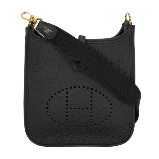 HERMES Shoulder bag Evelyne 16 TPM Short Noir (Black) Taurillon Clemence Gold HW Stamp G[BRAND NEW][Authentic]