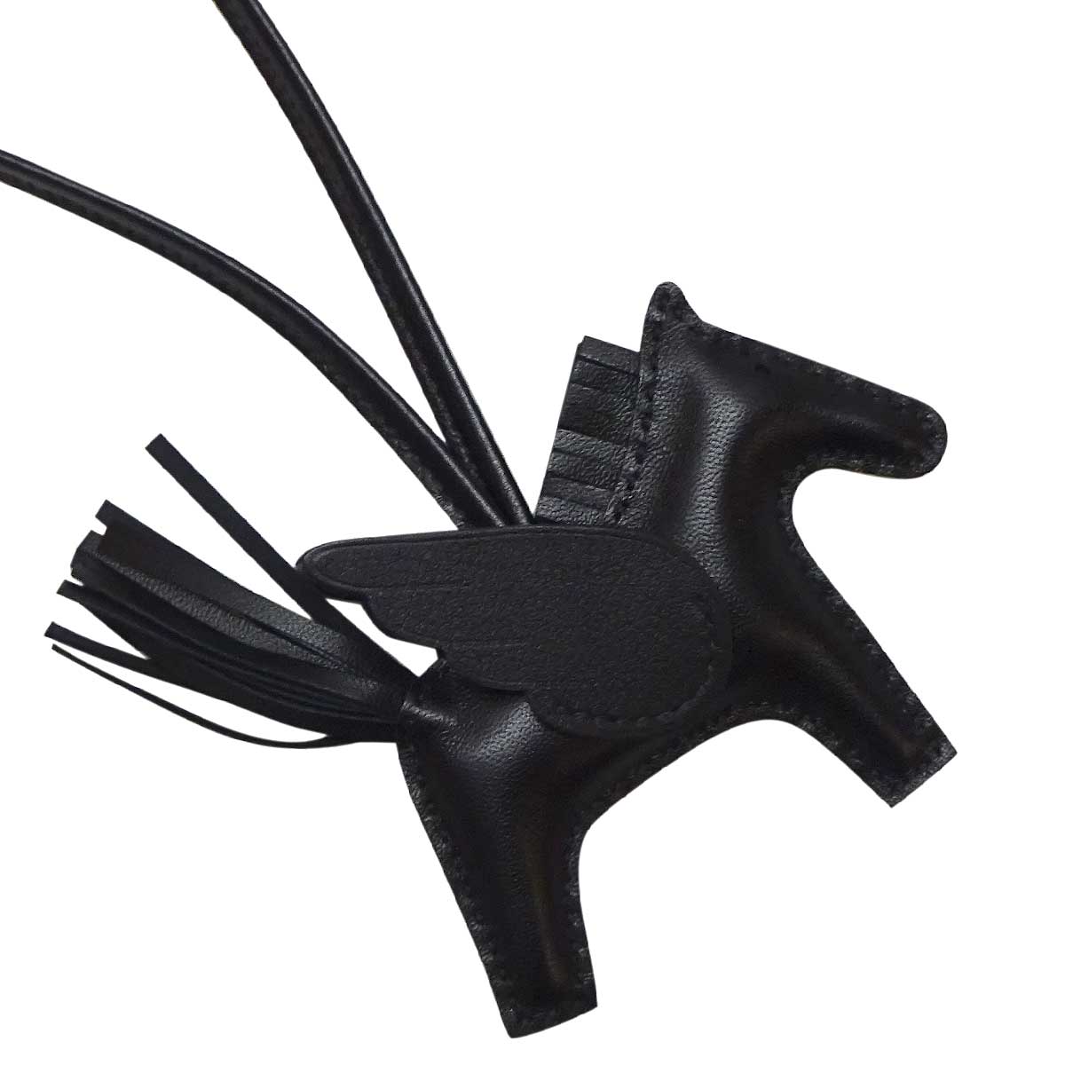 HERMES bag charm Rodeo Pegasus PM SO BLACK Noir (Black) Agneau Milo/Veau Swift Stamp K[EXCELLENT][Authentic]