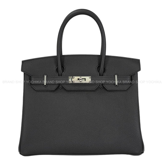 HERMES Handbag Birkin30 Noir (Black) Veau Togo Silver HW Stamp G[BRAND NEW][Authentic]