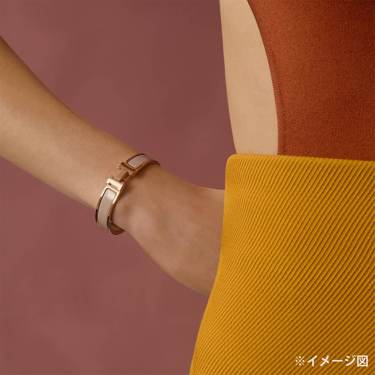 HERMES bracelet Clic H PM Marron Grace Rose Gold plated Rose Gold HW[BRAND NEW][Authentic]