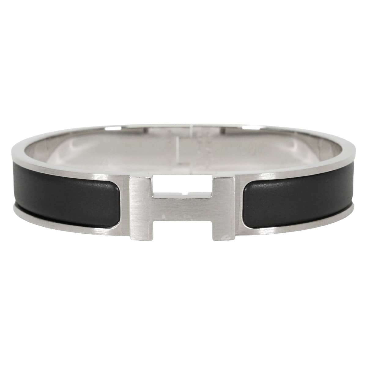 HERMES bracelet Men's Clic HH #T5 MatteNoir matte Silver plated Silver HW[BRAND NEW][Authentic]