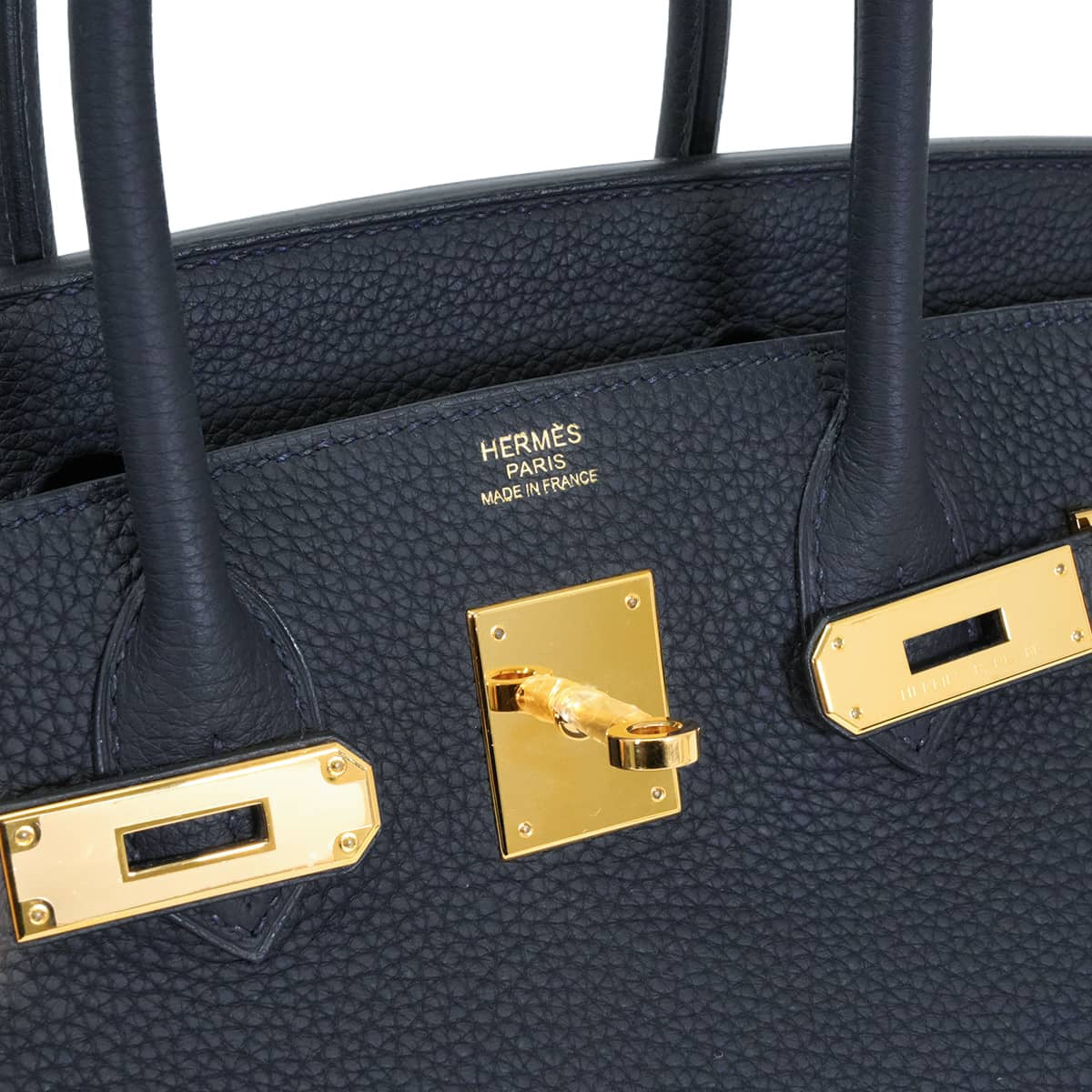 [Pre-loved] HERMES Handbag Birkin30 Blue Indigo Veau Togo Gold HW Stamp U[LIKE NEW][Authentic]