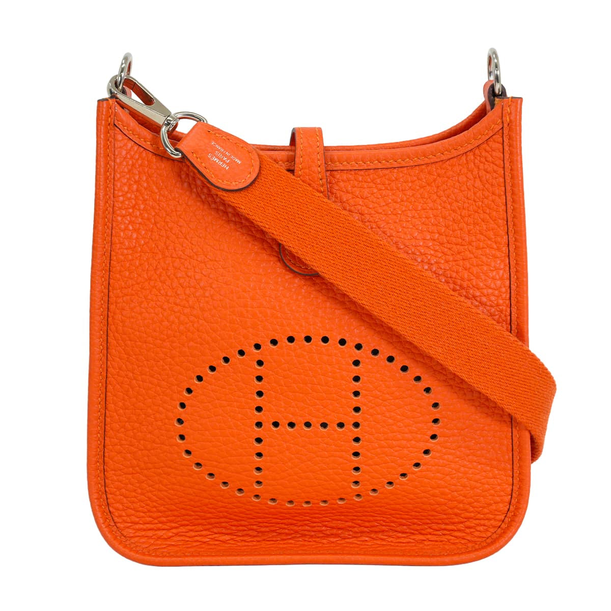 HERMES Shoulder bag Evelyne 16 TPM Feu Orange Taurillon Clemence Silver HW Stamp U[EXCELLENT][Authentic]