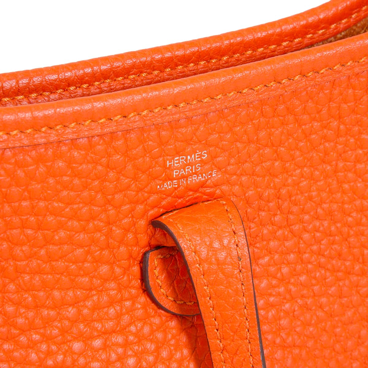 HERMES Shoulder bag Evelyne 16 TPM Feu Orange Taurillon Clemence Silver HW Stamp U[EXCELLENT][Authentic]