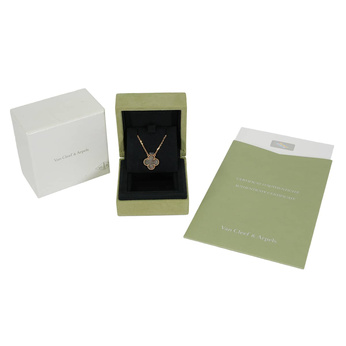 [Pre-loved] Van Cleef & Arpels necklace Vintage Alhambra PendantPink Gold K18PG/Mother of Pearl VCARP4KK00[LIKE NEW][Authentic]