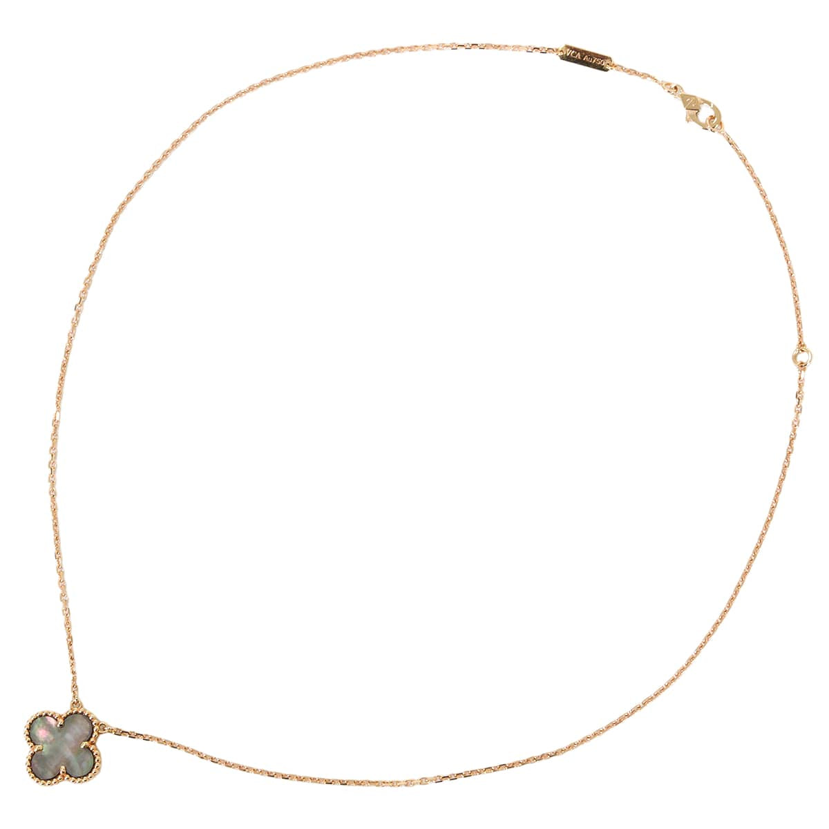 [Pre-loved] Van Cleef & Arpels necklace Vintage Alhambra PendantPink Gold K18PG/Mother of Pearl VCARP4KK00[LIKE NEW][Authentic]