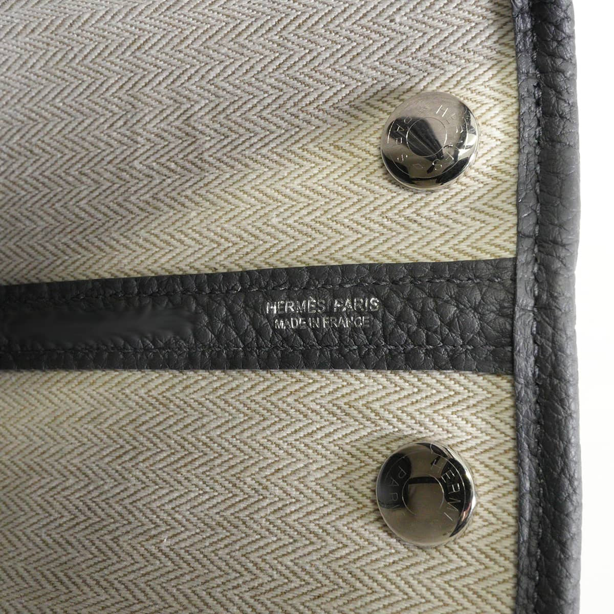 HERMES Handbag Neo Garden Party 23 Ardoise Veau Negonda Silver HW Stamp K[BRAND NEW][Authentic]